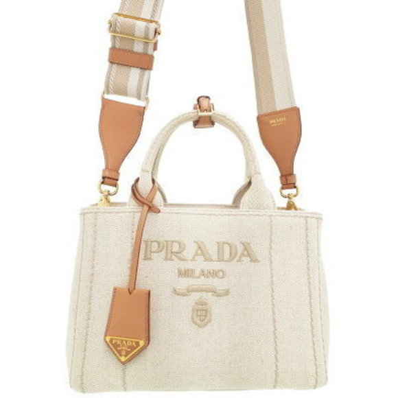 Prada Canapa Ricamo Handbag Bag - Picture 1 of 8